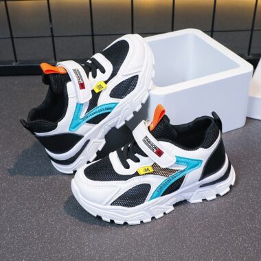 Breathable mesh casual kids sneakers manufacturer collection