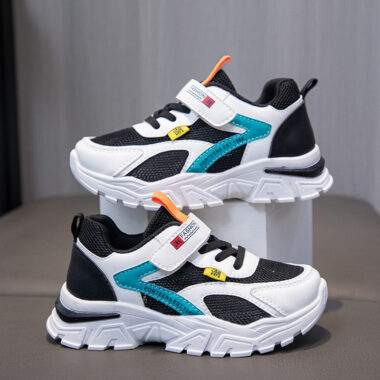Breathable mesh casual kids sneakers manufacturer collection