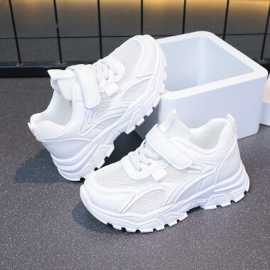 Breathable mesh casual kids sneakers manufacturer collection