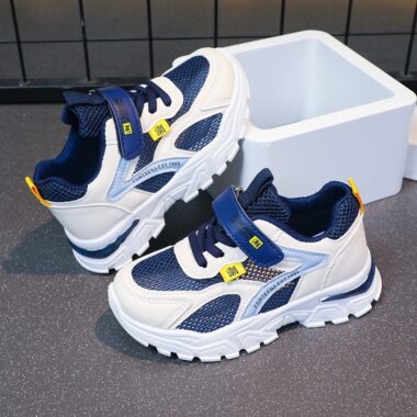 Breathable mesh casual kids sneakers manufacturer collection