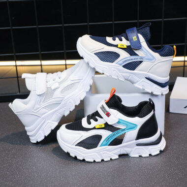 Breathable mesh casual kids sneakers manufacturer collection