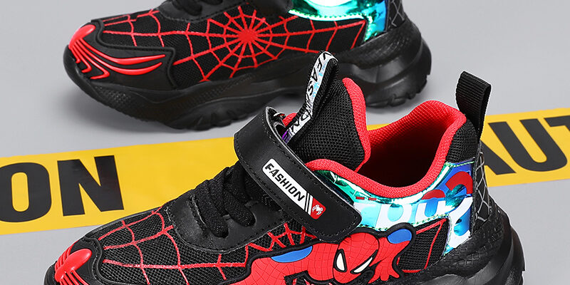 Custom Spider-Man kids sneakers for running and casual wear