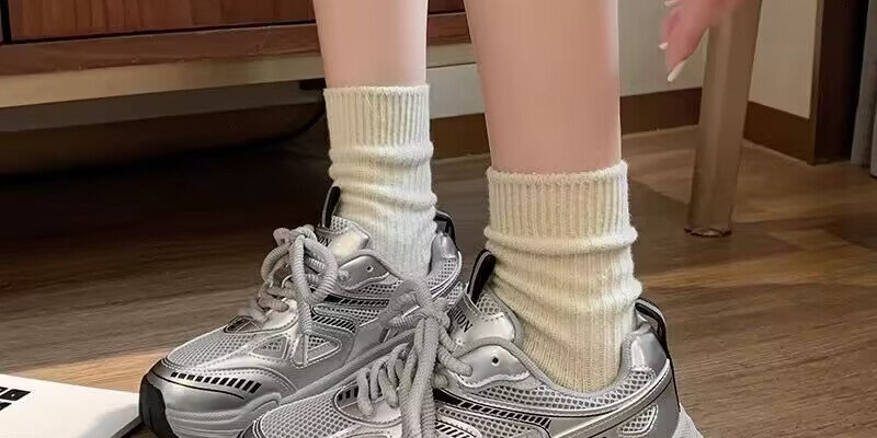 Breathable mesh platform women sneakers factory collection