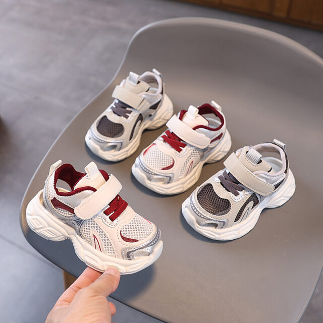 Custom breathable mesh kids sneakers for outdoor wear