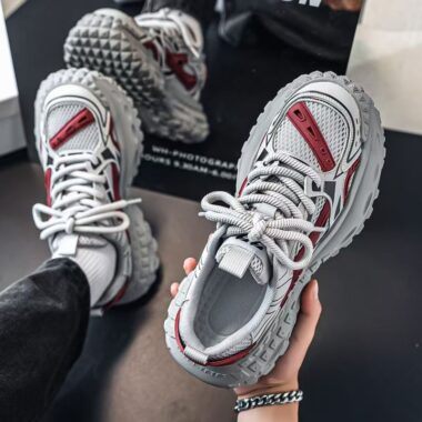 Autumn Mesh Running Height Increasing Men Sneakers