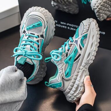 Autumn Mesh Running Height Increasing Men Sneakers