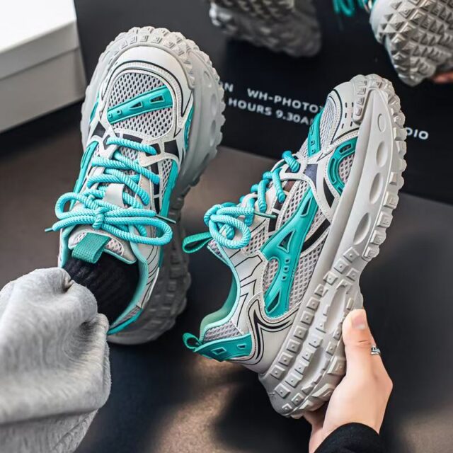 Autumn Mesh Running Height Increasing Men Sneakers