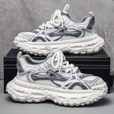 Autumn Mesh Running Height Increasing Men Sneakers