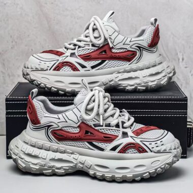 Autumn Mesh Running Height Increasing Men Sneakers