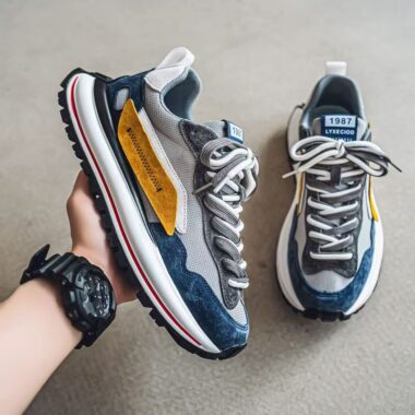 Breathable Anti Slip Casual Height Increasing Men Sneakers