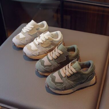 Fashion Mesh Breathable Anti-Slip Kids Sneakers Manufacturer