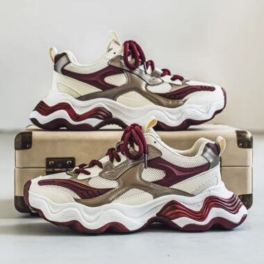 Breathable Mesh Platform Height Increasing Men Sneakers