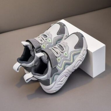 Spring Autumn Breathable Leather Boys Kids Sneakers Manufacturer