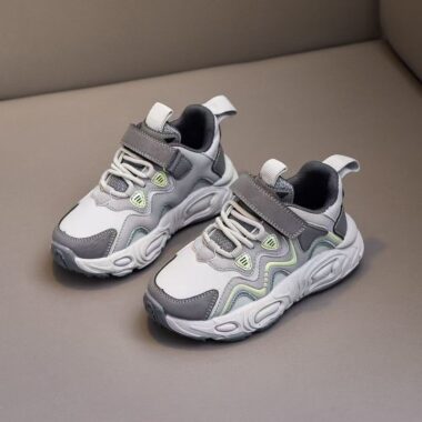 Spring Autumn Breathable Leather Boys Kids Sneakers Manufacturer