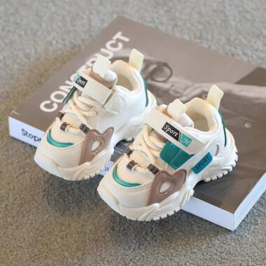 Spring Autumn Waterproof Leather Kids Sneakers Factory