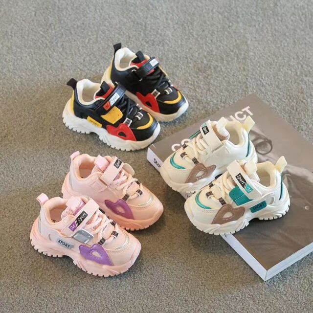 Spring Autumn Waterproof Leather Kids Sneakers Factory