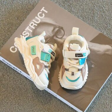 Spring Autumn Waterproof Leather Kids Sneakers Factory