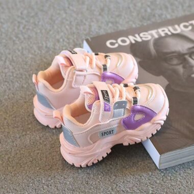 Spring Autumn Waterproof Leather Kids Sneakers Factory