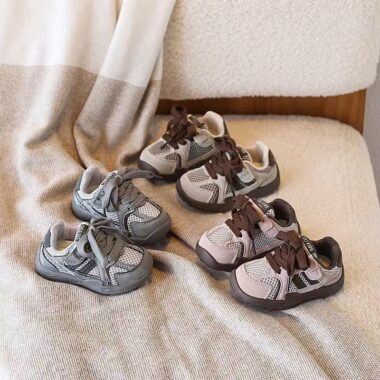 Autumn Soft Sole Anti-Slip Mesh Breathable Kids Sneakers Factory