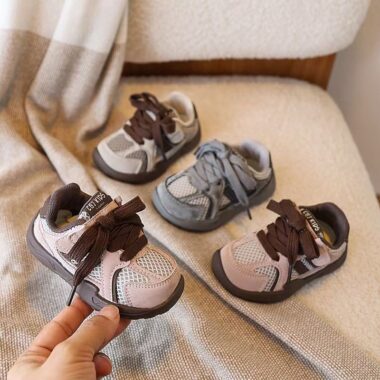 Autumn Soft Sole Anti-Slip Mesh Breathable Kids Sneakers Factory