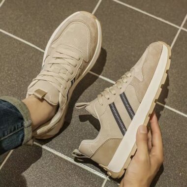 Spring Autumn Retro Platform Height Increasing Men Sneakers