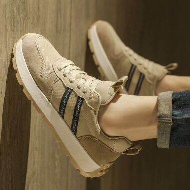 Spring Autumn Retro Platform Height Increasing Men Sneakers