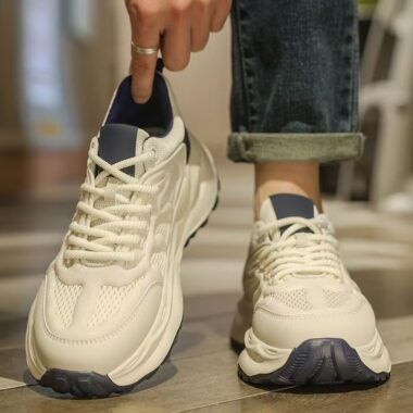 summer deodorant breathable white running men sneakers