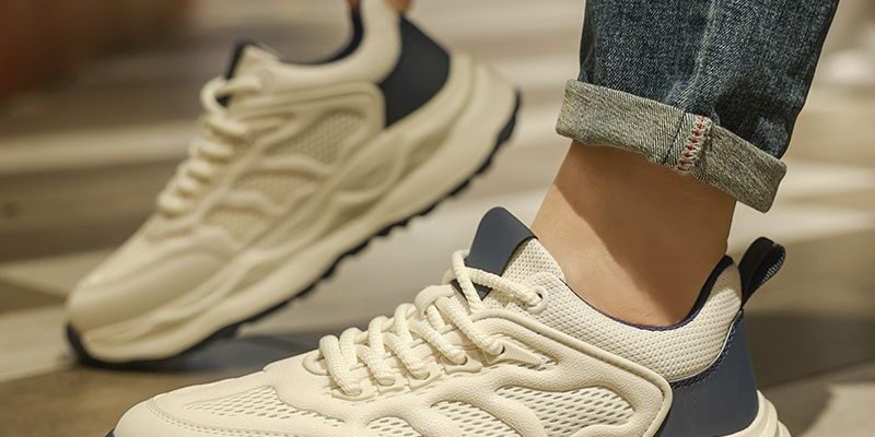 summer deodorant breathable white running men sneakers