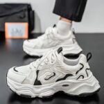 all-season breathable thick sole height increasing men sneakers