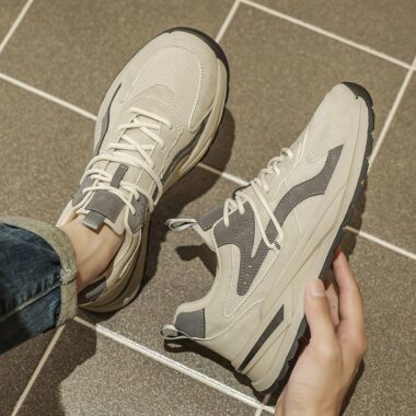 autumn durable breathable mesh running men sneakers