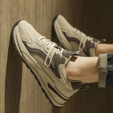 autumn durable breathable mesh running men sneakers