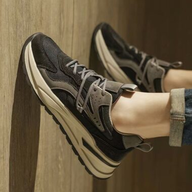 autumn durable breathable mesh running men sneakers