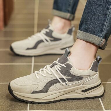 autumn durable breathable mesh running men sneakers