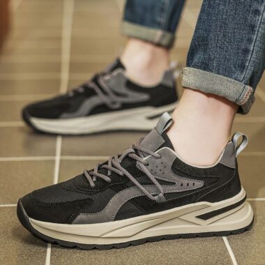 autumn durable breathable mesh running men sneakers