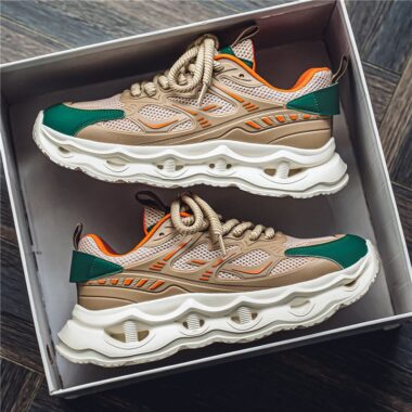 autumn winter breathable mesh height increasing men sneakers