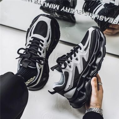 autumn winter breathable mesh height increasing men sneakers