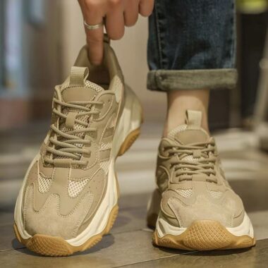 autumn winter non-slip breathable mesh men sneakers