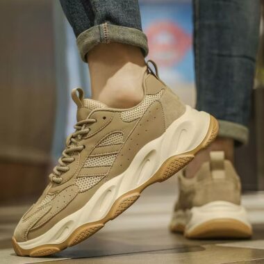 autumn winter non-slip breathable mesh men sneakers