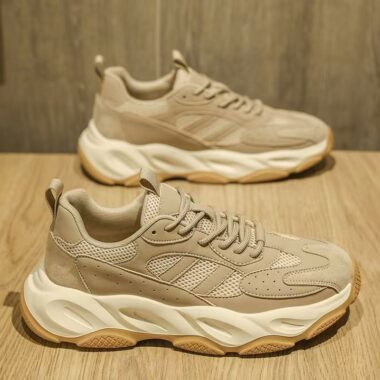 autumn winter non-slip breathable mesh men sneakers