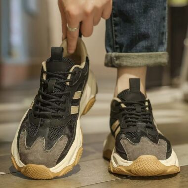 autumn winter non-slip breathable mesh men sneakers