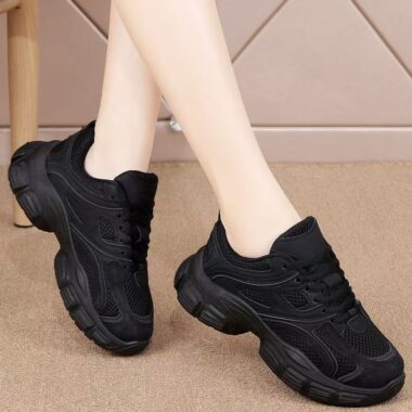 spring autumn breathable mesh thick sole women sneakers