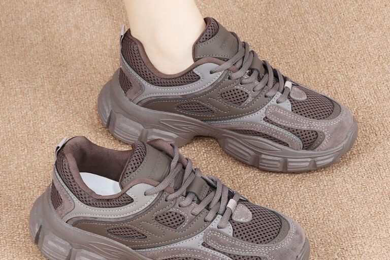 spring autumn breathable mesh thick sole women sneakers