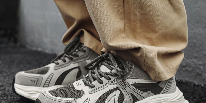 spring breathable mesh thick sole casual men sneakers