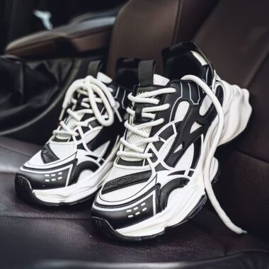 summer breathable mesh thick sole casual men sneakers