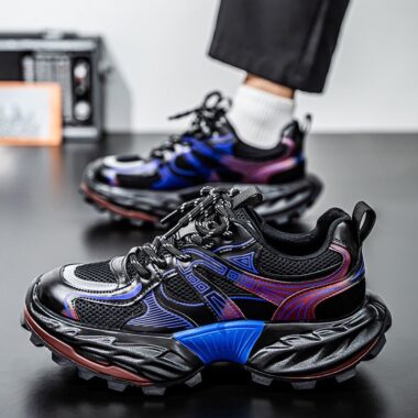 summer breathable non-slip thick sole men running sneakers