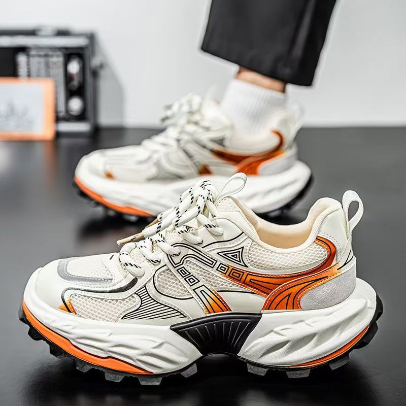 summer breathable non-slip thick sole men running sneakers