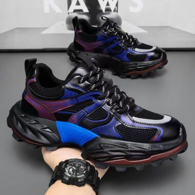 summer breathable non-slip thick sole men running sneakers