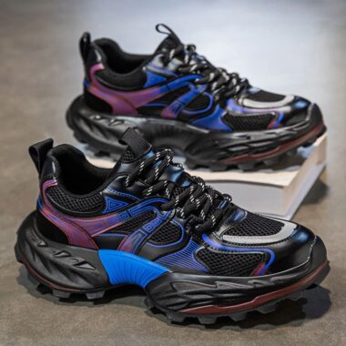 summer breathable non-slip thick sole men running sneakers