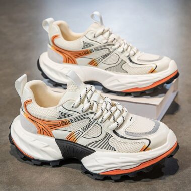 summer breathable non-slip thick sole men running sneakers