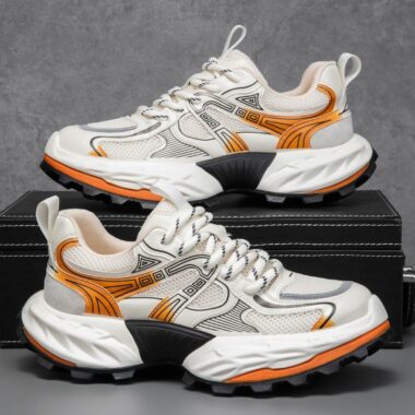 summer breathable non-slip thick sole men running sneakers